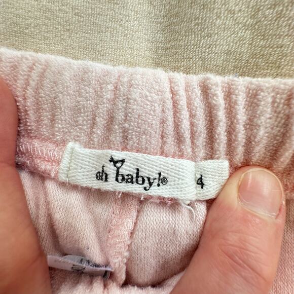 Oh Baby! Terry Strawberry Sweatshirt & Shorts Set VGUC 4 - Picture 8 of 9